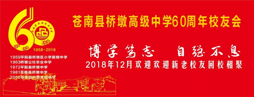 人有情,有家有学校……提起学校,曾收到母校桥墩高级中学寄来五十周年