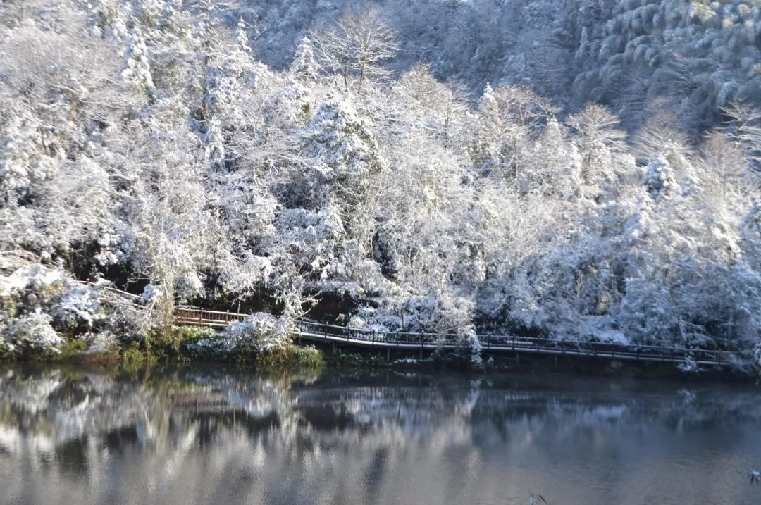 赤水天鹅堡雪景图片