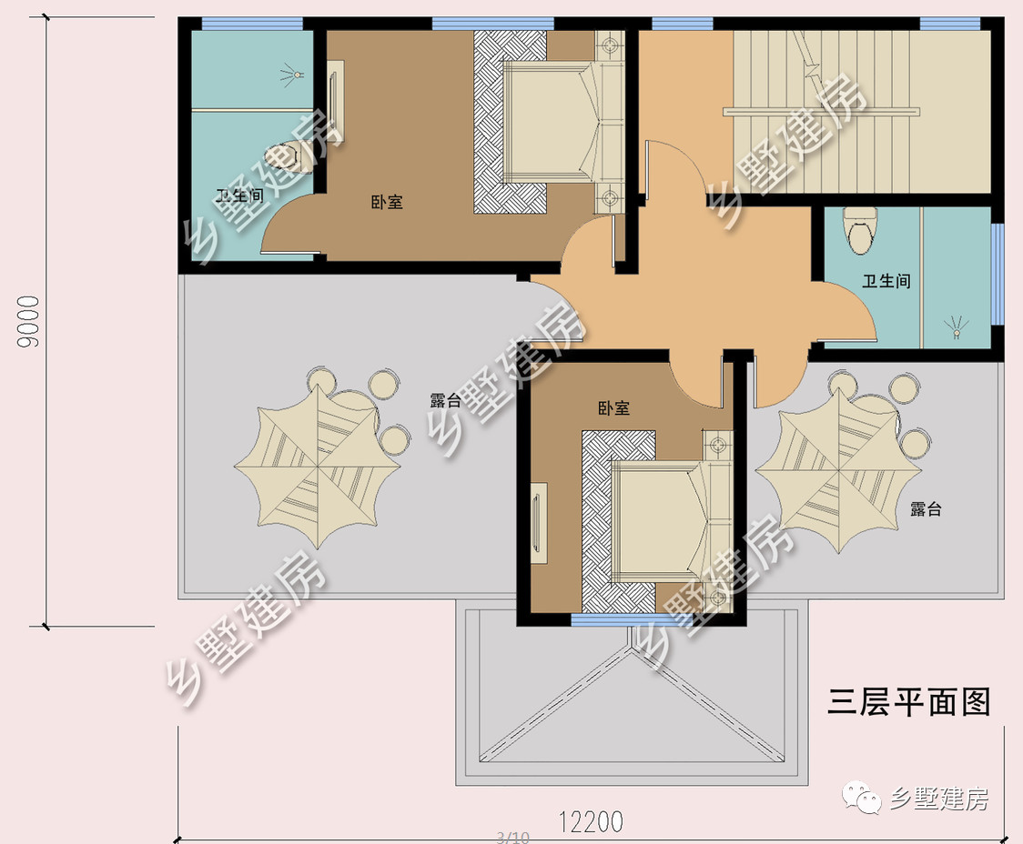 12x9米农村小别墅,精致外观,实用布局,是全家人的避风港!