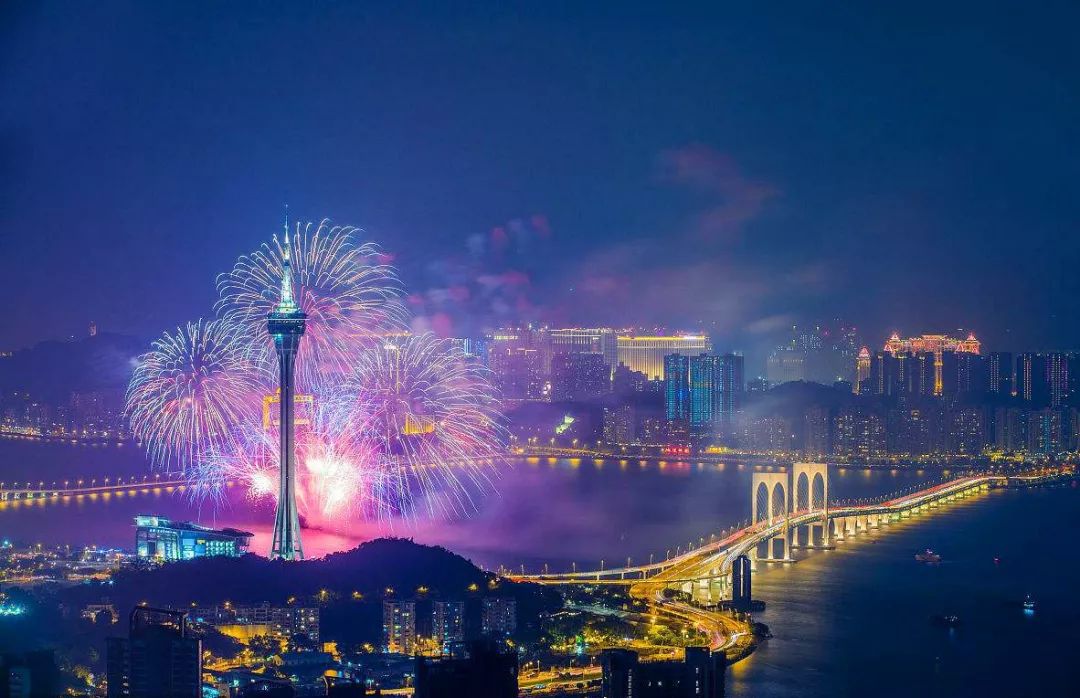 港岛大桥夜景图片