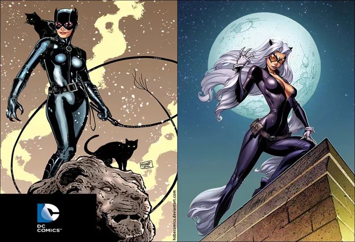 漫威黑猫和DC猫女图片