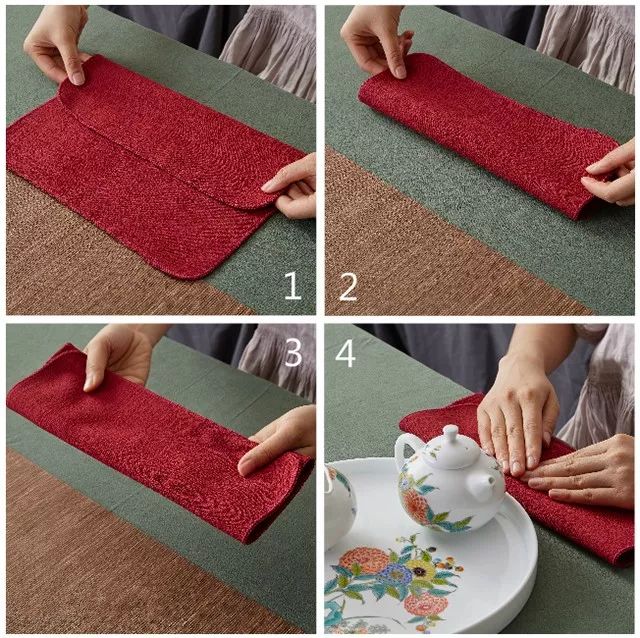茶巾的叠法图片图片