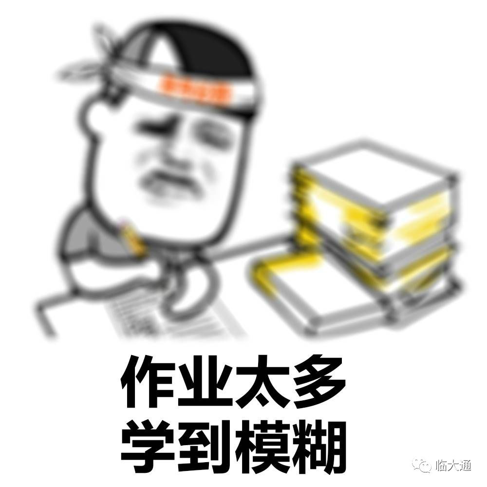 作业太多的表情包图片