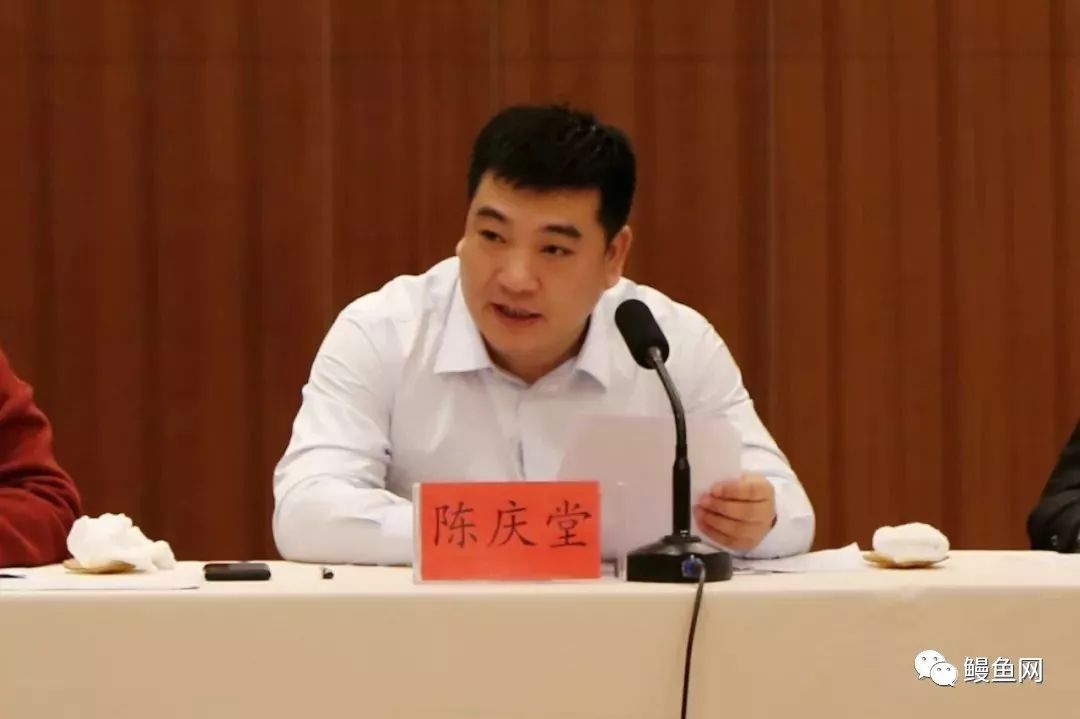 会上,中国渔业协会鳗业工作委员会会长,福建天马科技集团董事长陈庆堂