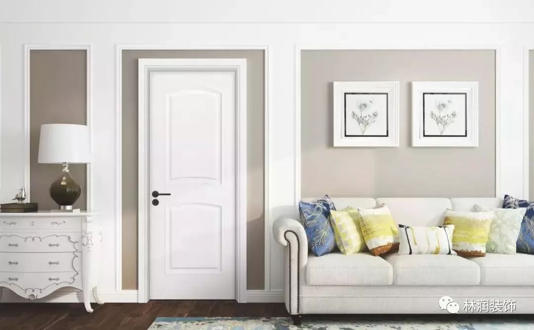 新中式家具配白色木门图片