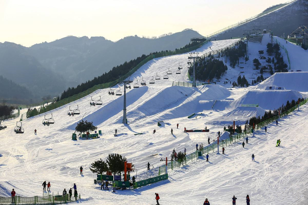 北京第一大滑雪场,丛林雪地,跳台,u型槽,上瘾了