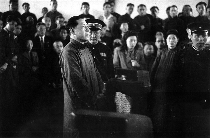 抗日战争胜利后,南京政府审判汉奸现场