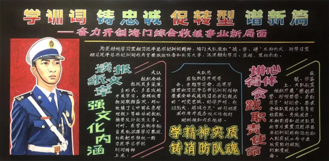 消防训词黑板报图片