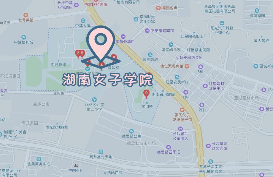 长沙女子大学位置图片