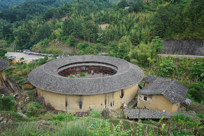 福建福州永定土樓建築風景圖片(18張)