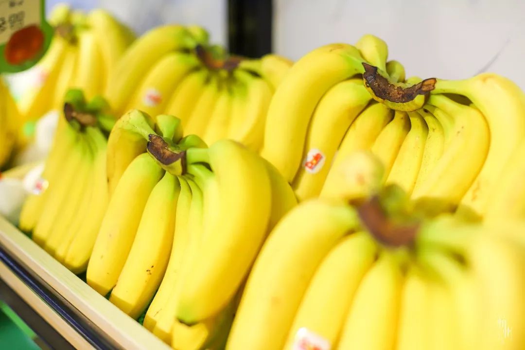 香甜蕉是店里最多的产自哥斯达黎加的超甜蕉店里只有香蕉,最多的时候