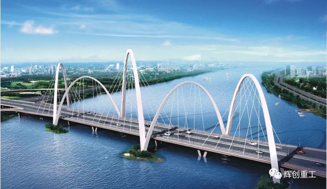 重庆南纪门大桥五跨高低塔钢箱叠合梁斜拉桥