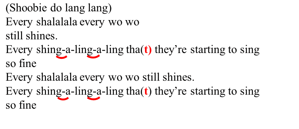 yesterday once more比如,下面這首好聽的英文歌裡就有很多連讀和失去