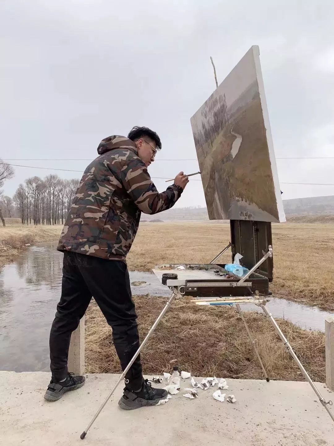 田帅田帅 右玉风景 布面油画 60x100cm 2018年吴启昊吴启昊 城外 布面