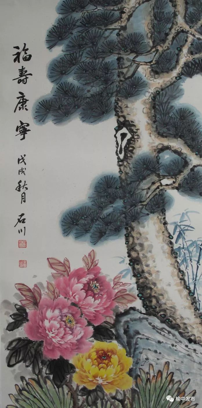 油画《兴隆烟雨》李贵平 油画《榆中小景》魏烈梅 国画《荷花》毛富