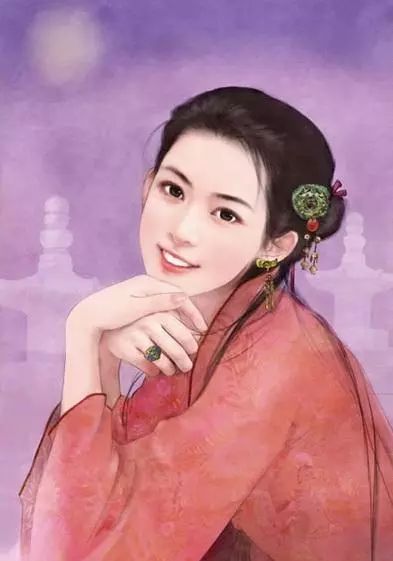 插画师庆光手绘言情风古装女子丨插画欣赏