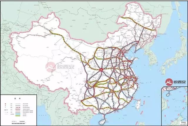 丨西安米字型高铁网位于中国铁路版图中心丨该项目预计2021年建成通车