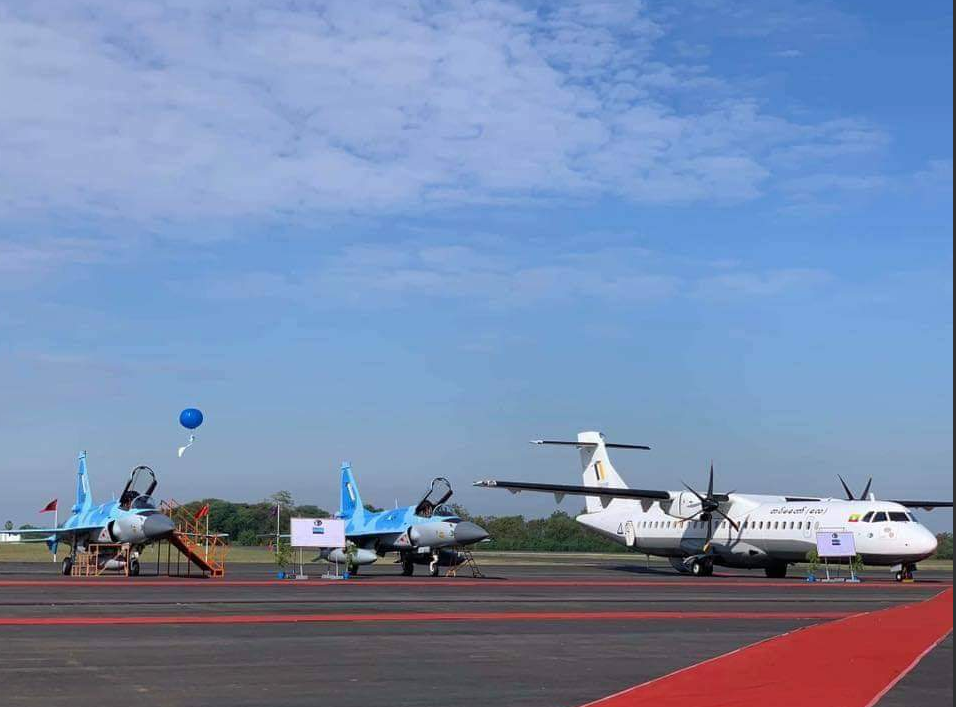 缅甸空军首次公开展示枭龙战机