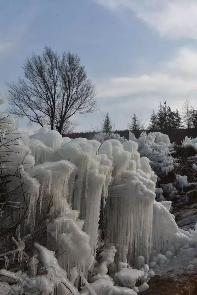 洛陽最近的冰雪世界,萬安山七彩大峽谷賞冰掛_冰雕