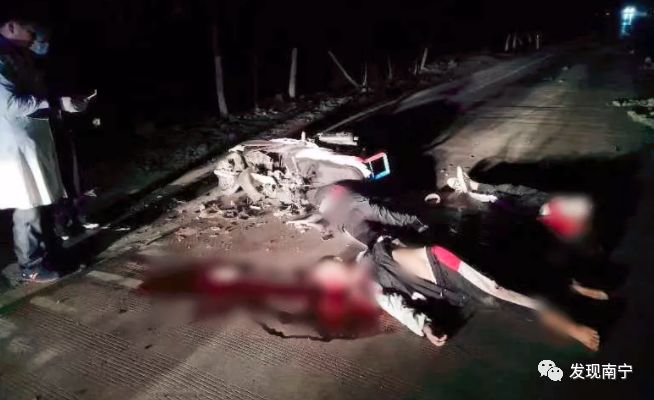 三名學生騎車來南寧發生慘烈車禍,3人當場死亡(上林時空)