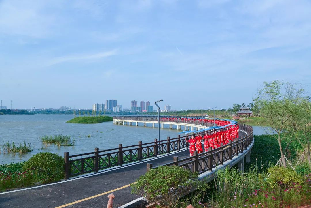 岳阳县荣湾湖大桥建设图片