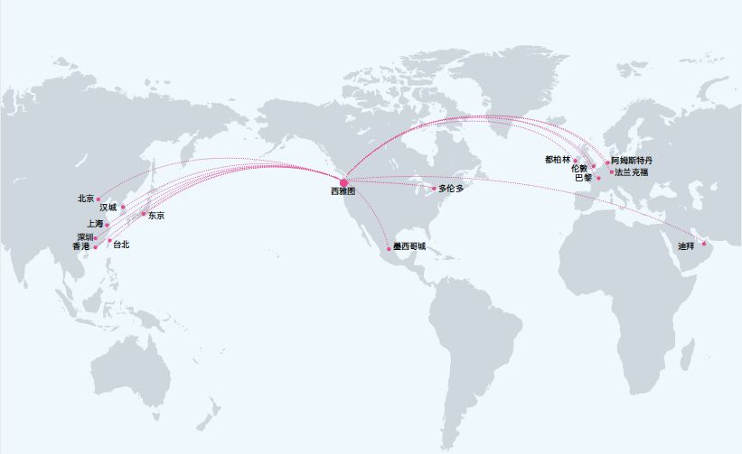 中美海运航线图片