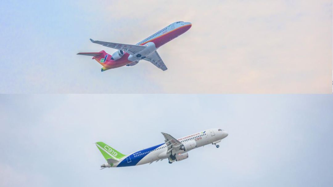 arj21新支線飛機與c919大型客機在齊魯大地同翱翔_東營