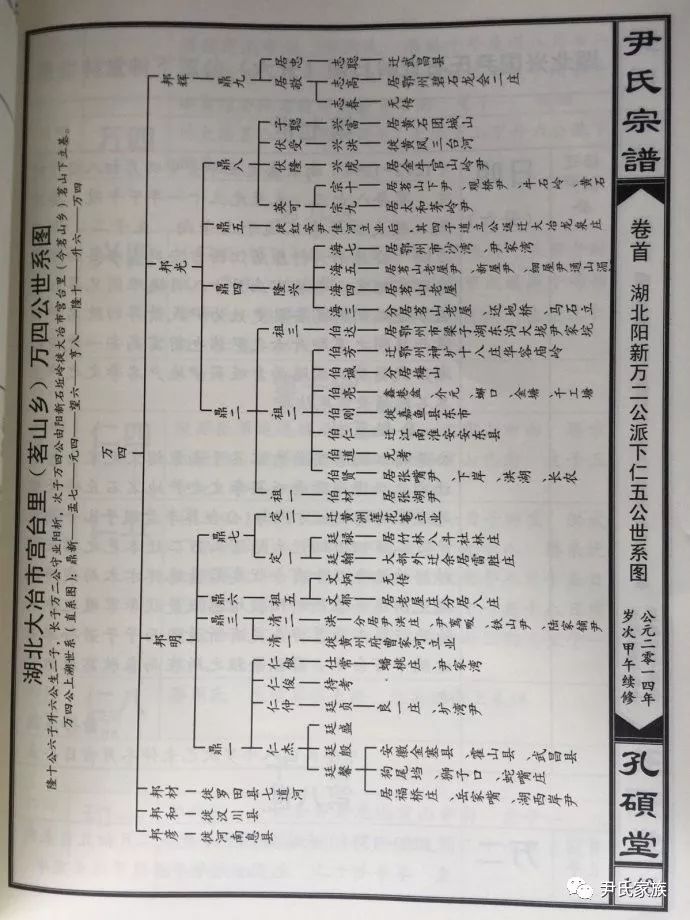 尹氏家族族谱图片