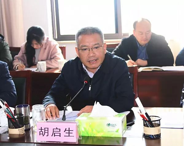 实地督查结束后,胡启生在铜陵经开区管委会主持召开相关汇报会,专题