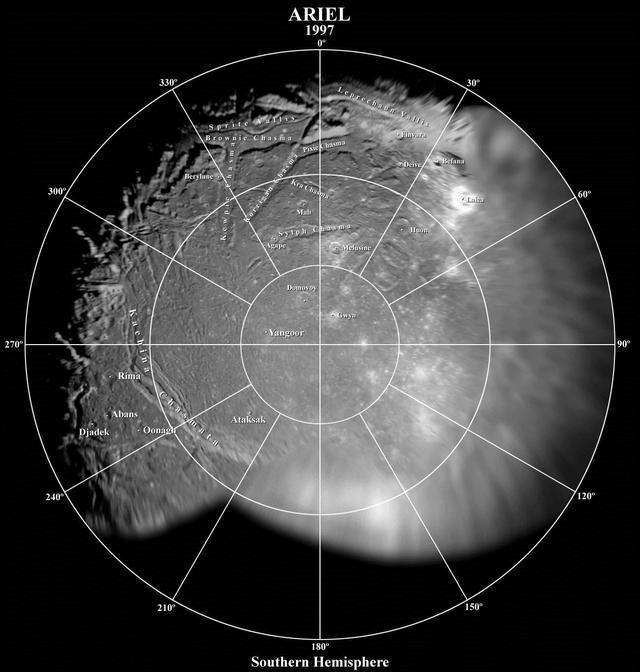 天卫一艾瑞尔太阳系第十四大卫星也是天王星最明亮的卫星
