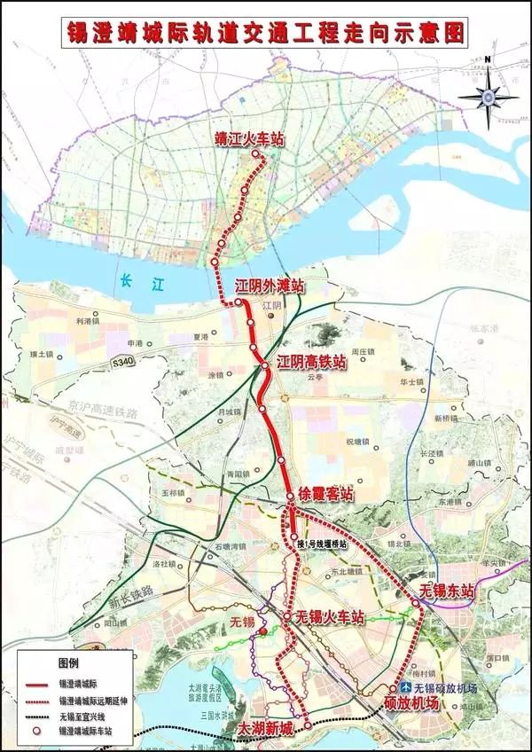 江阴建高铁具体线路图图片