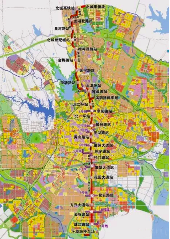 合肥地铁7,8号线线路图图片