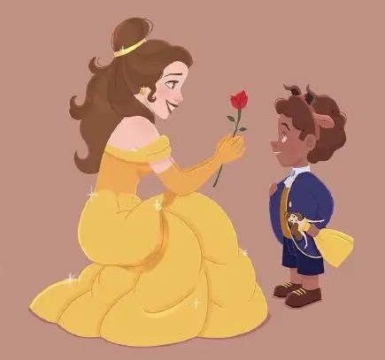 迪士尼公主遇小迷弟,贝儿被求婚,蒂安娜迷弟拜师学艺