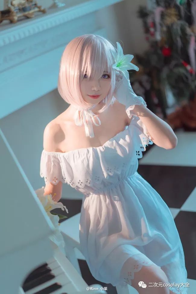 纯美小仙女玛修cos,优雅清秀,好一幅纯美的画卷!