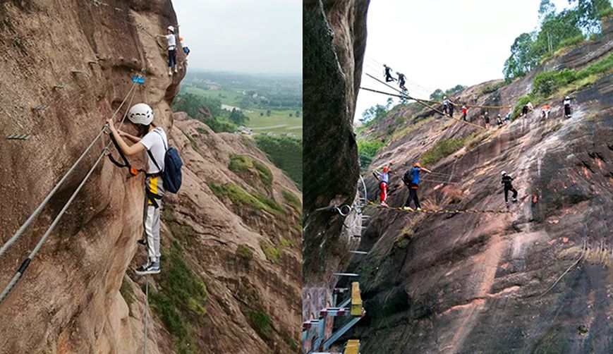 飛拉達是意大利文via ferrata(意為巖壁探險或鐵道式攀登)的音譯,英文