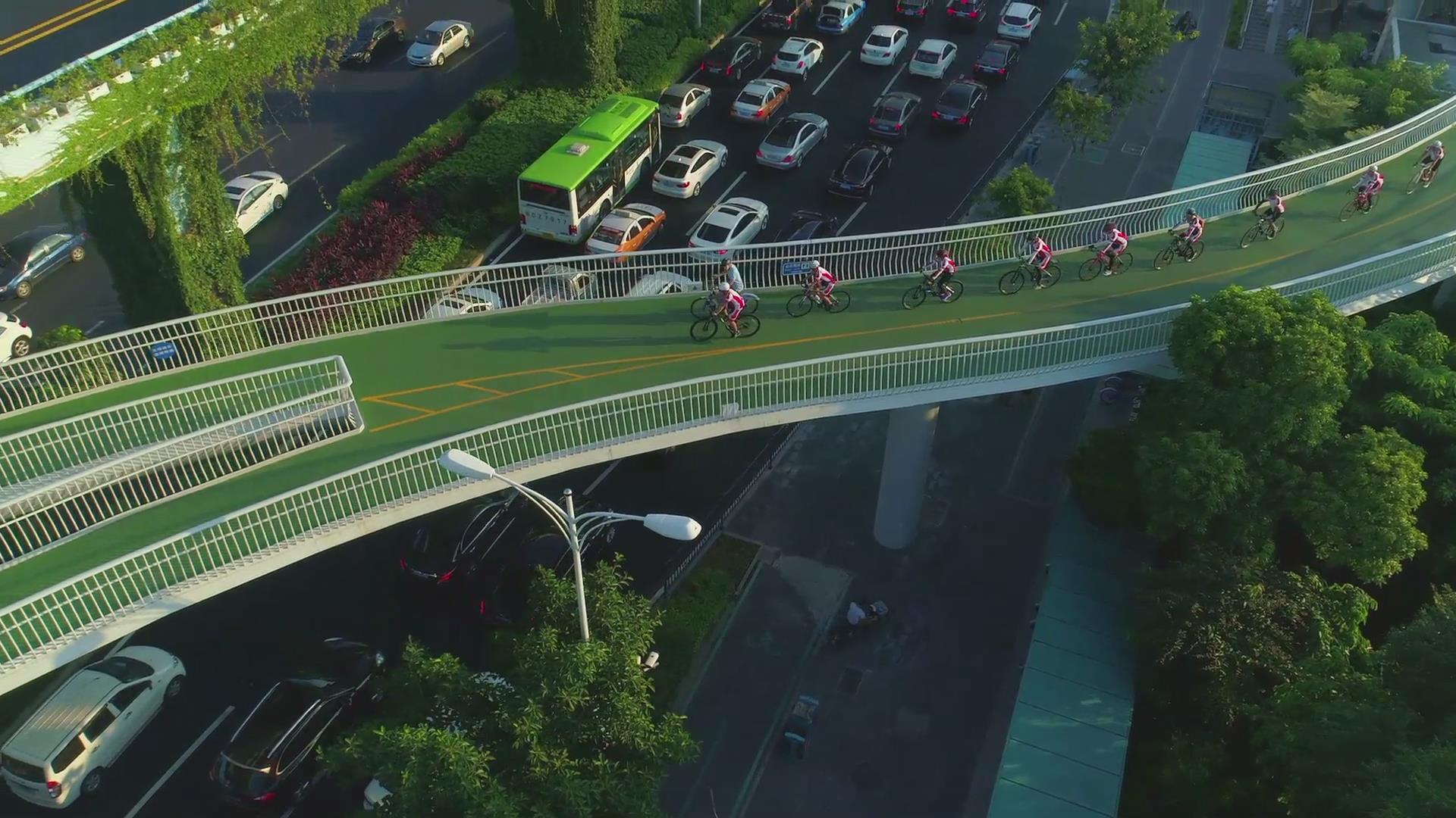 厦门空中自行车道图片