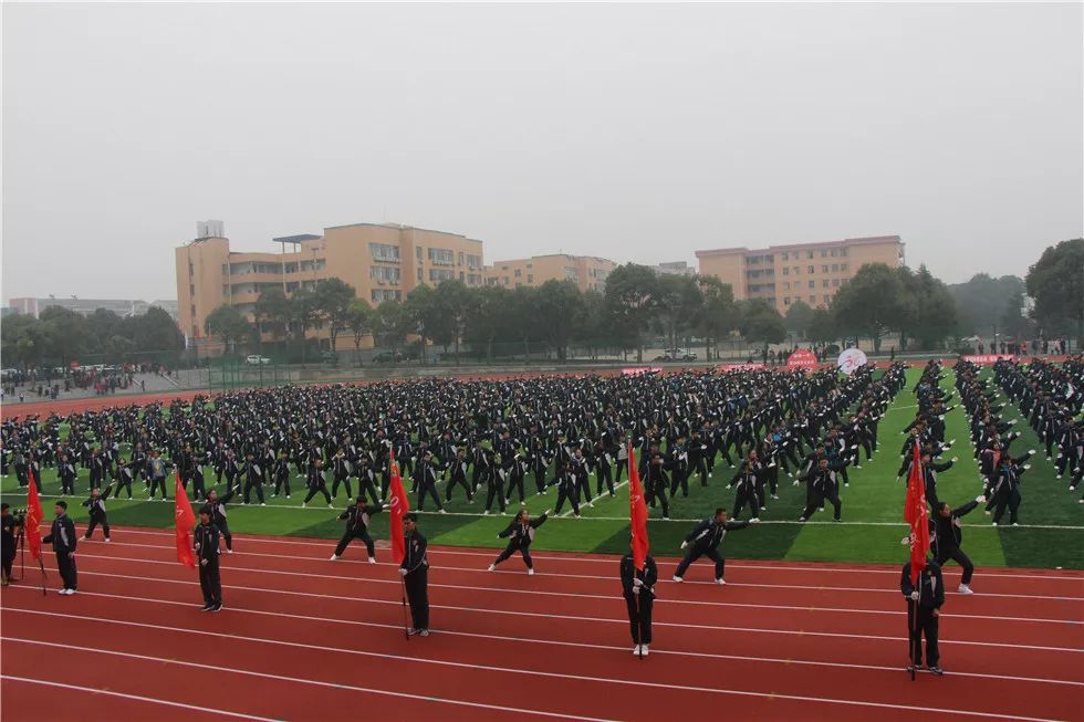 谁持彩练当空舞缤纷开幕奏华章湘阴一中第38届学生田径运动会隆重举行