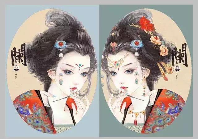 画集《晓见《南歌子《花君宴》等绘画教程《花间美人》其代表作