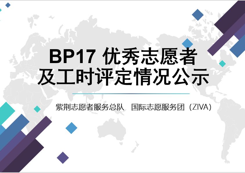 在bp17的志願者反饋中,共有97位志願者參與工時評定和優秀志願者評選