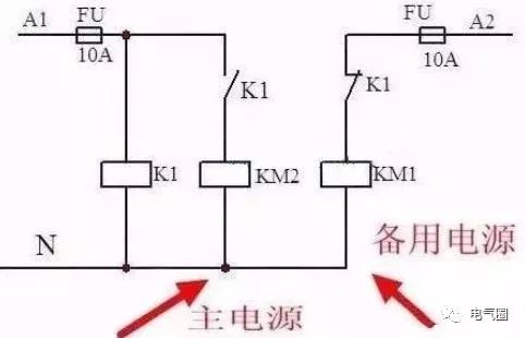 一個繼電器兩個接觸器