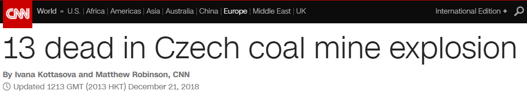 捷克煤礦瓦斯爆炸 13名礦工死亡10人受傷 國際 第1張