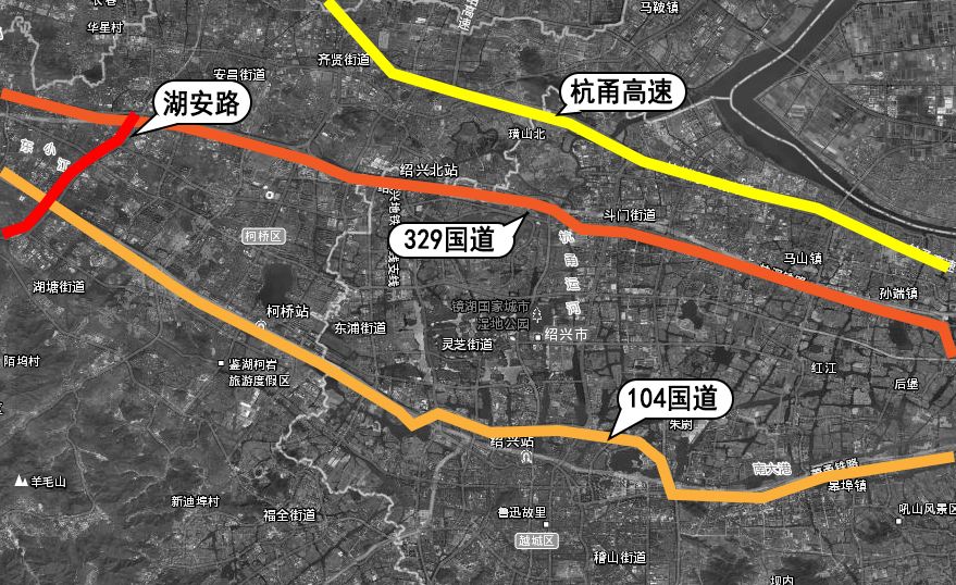 而杭州中环直接与329国道快速路,104国道快速路两大东西向大动脉连接