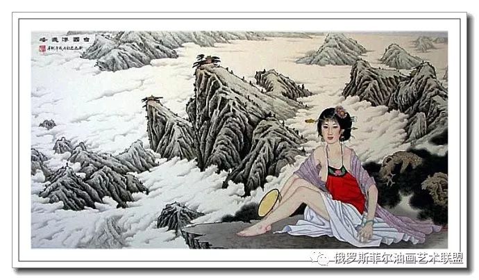 体态婀娜中国画家刘思良工笔仕女画作品欣赏