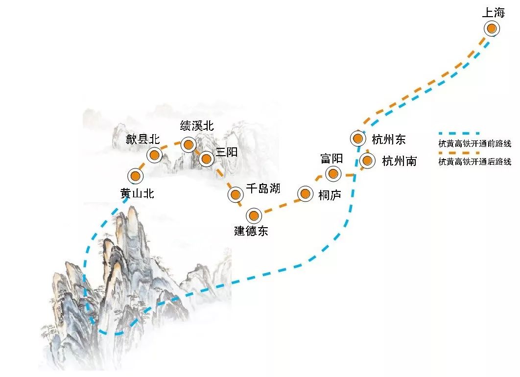 杭黄高铁线路图高清图片