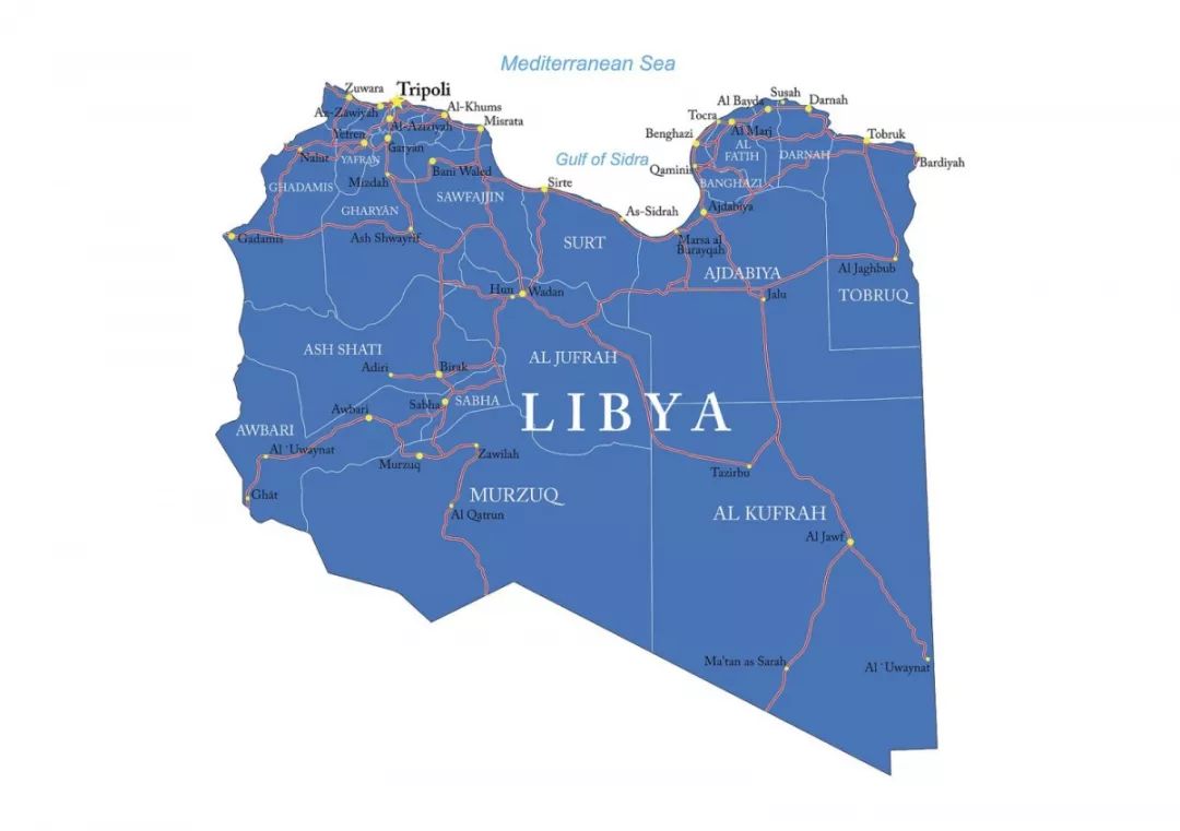 利比亚各方势力分布图图片
