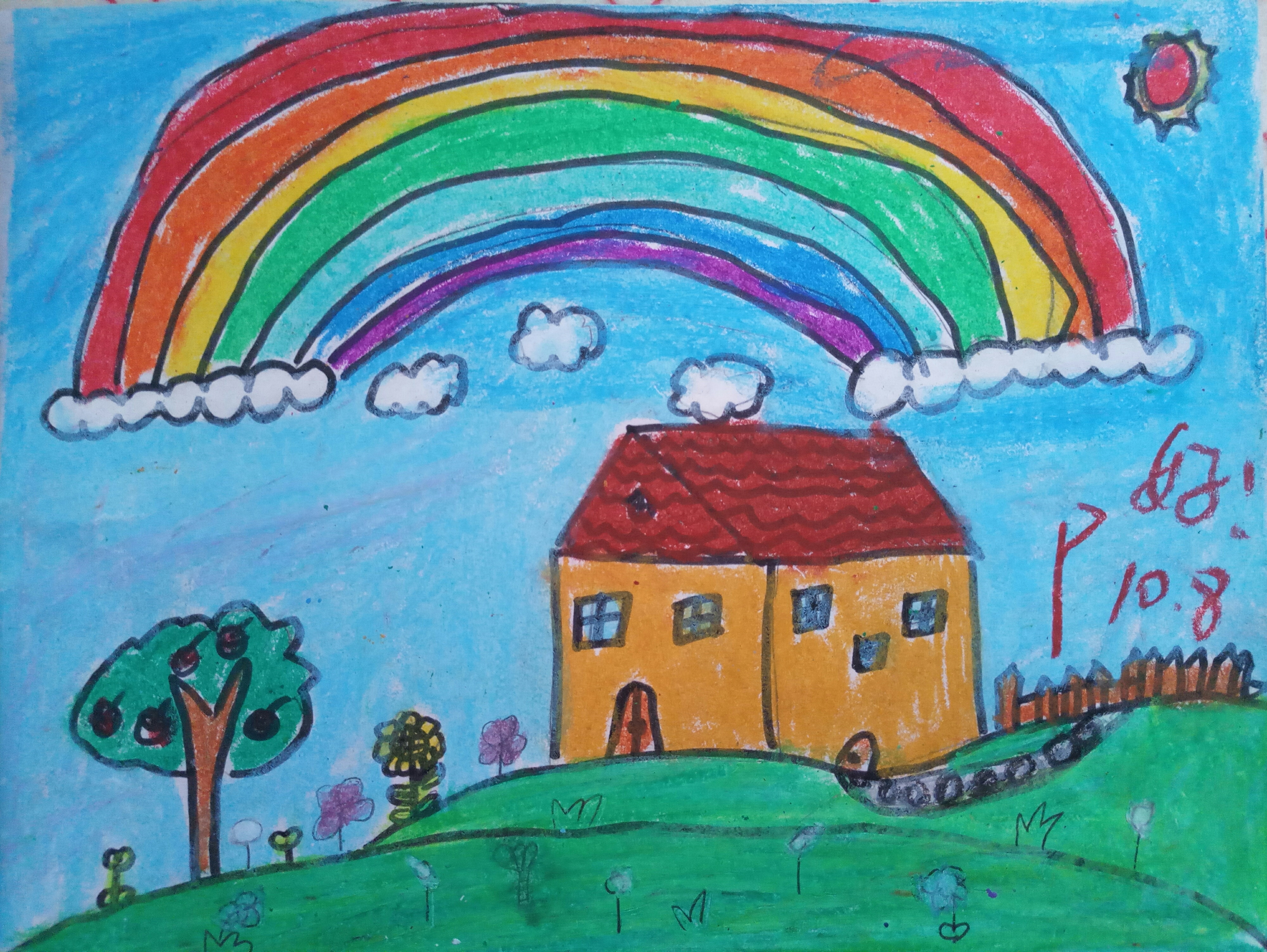 墨竹原创鹿楼小学二年级小朋友们的绘画作品