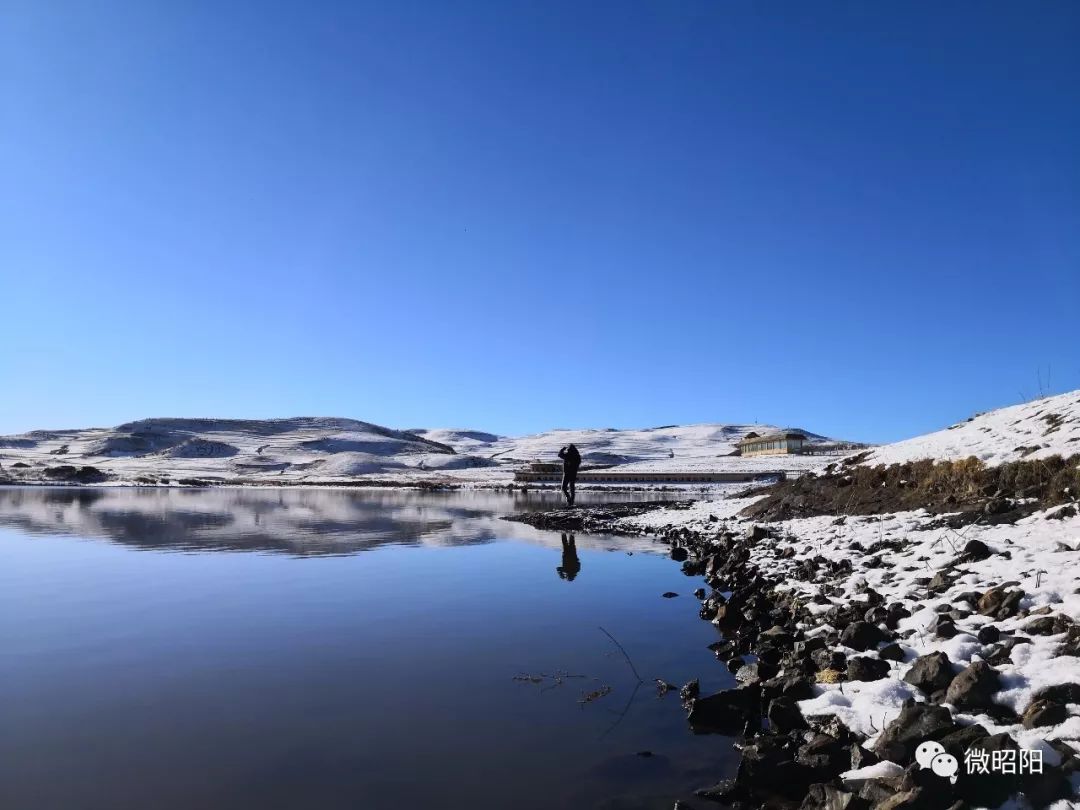 大山包下雪了雪景好美