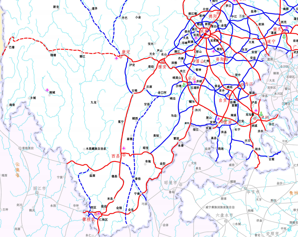 会理高速公路经过详图图片