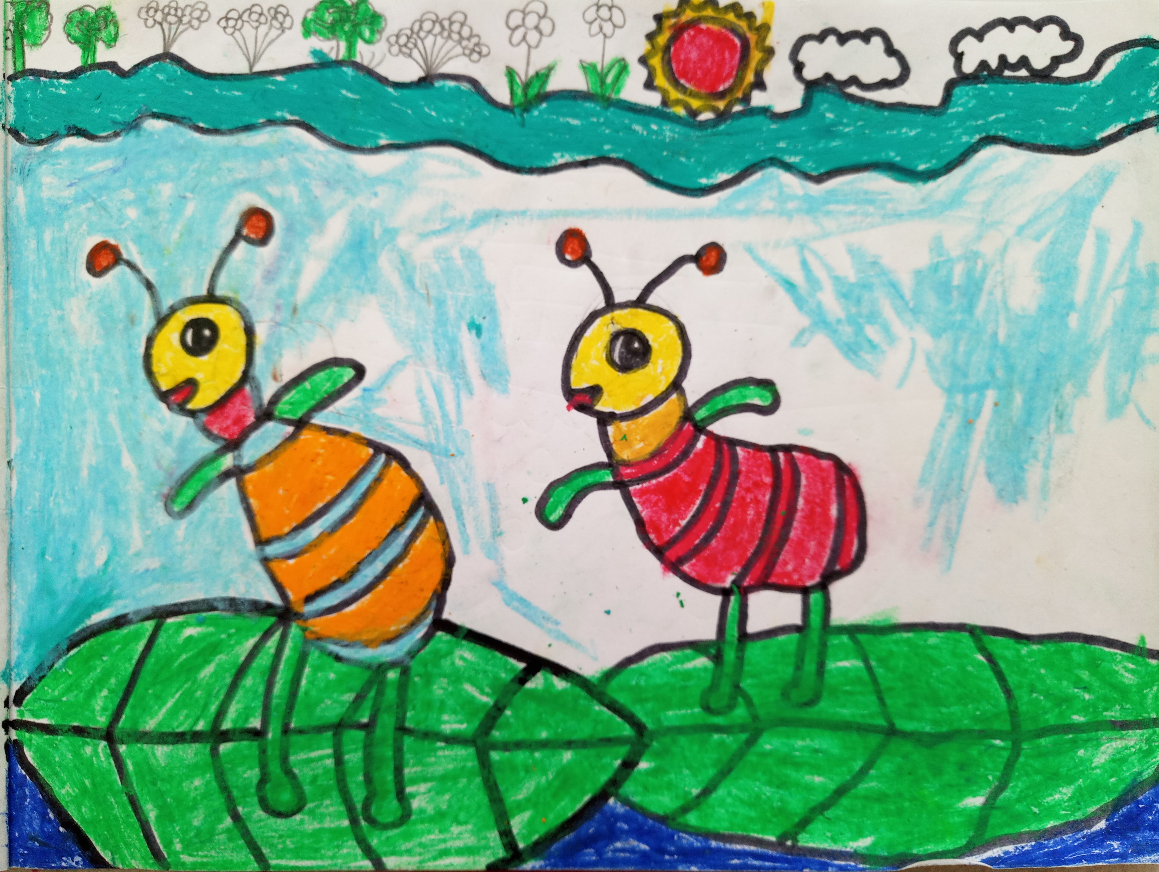 【墨竹原创】鹿楼小学一年级小朋友们的绘画作品