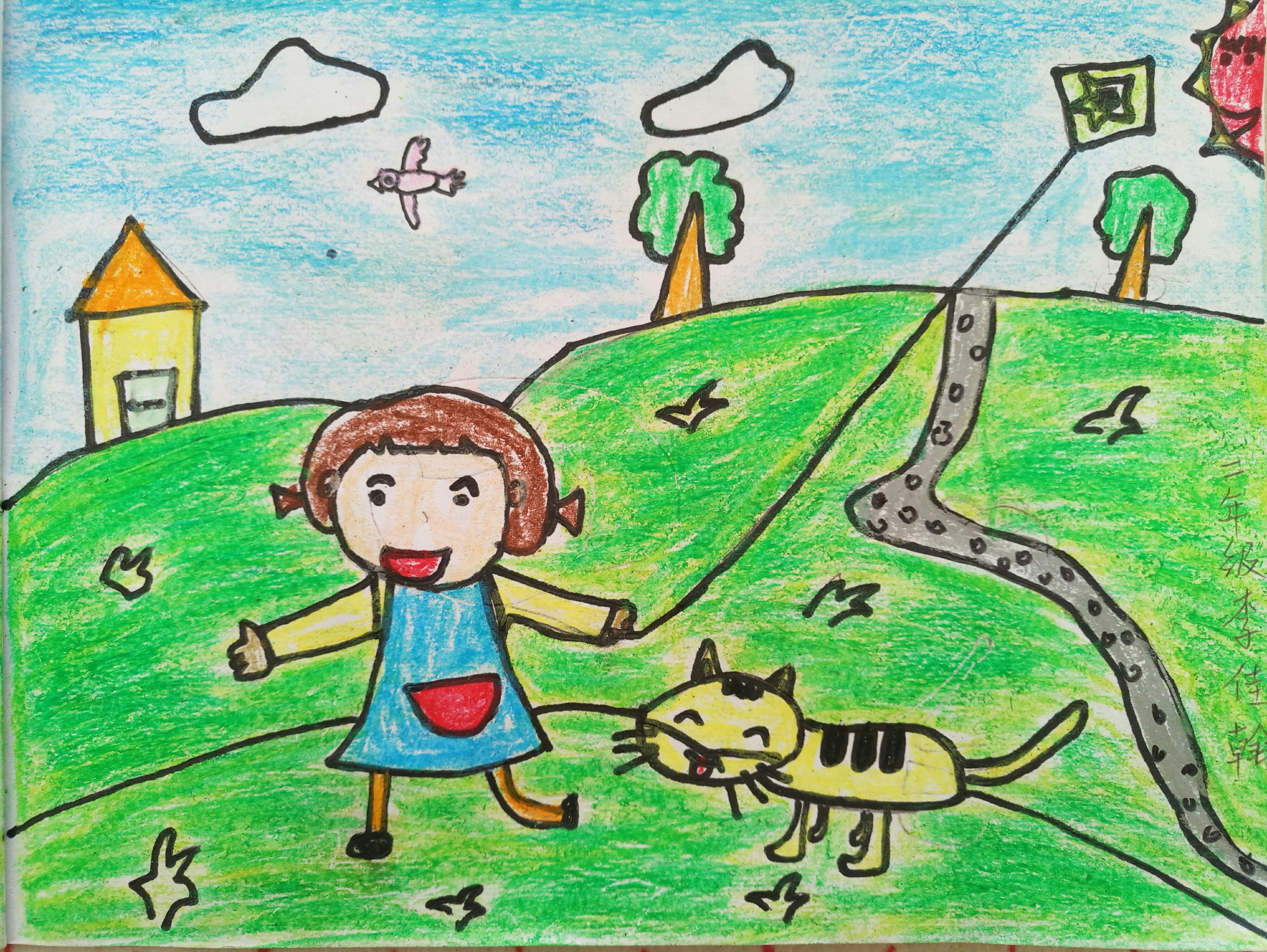 儿童画二年级 一幅画图片